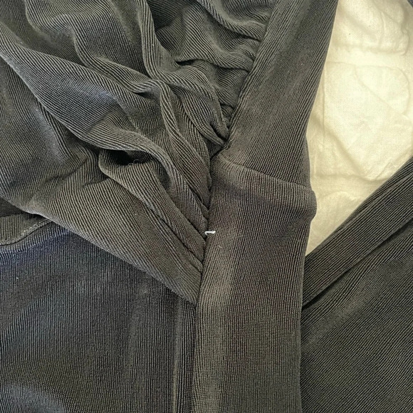 Bardot Reno slinky in black open front maxi dress - Picture 11 of 15